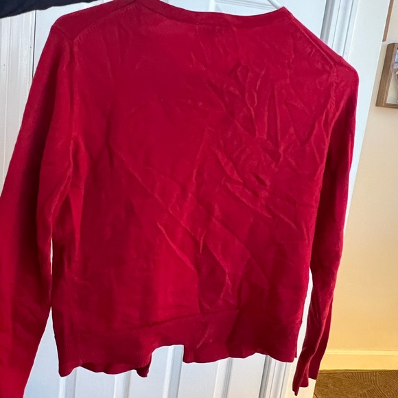 Red Button-Up Cardigan - Picture 6 of 6